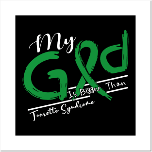 Tourette Syndrome Awareness My God Is Stronger - In This Family No One Fights Alone Posters and Art